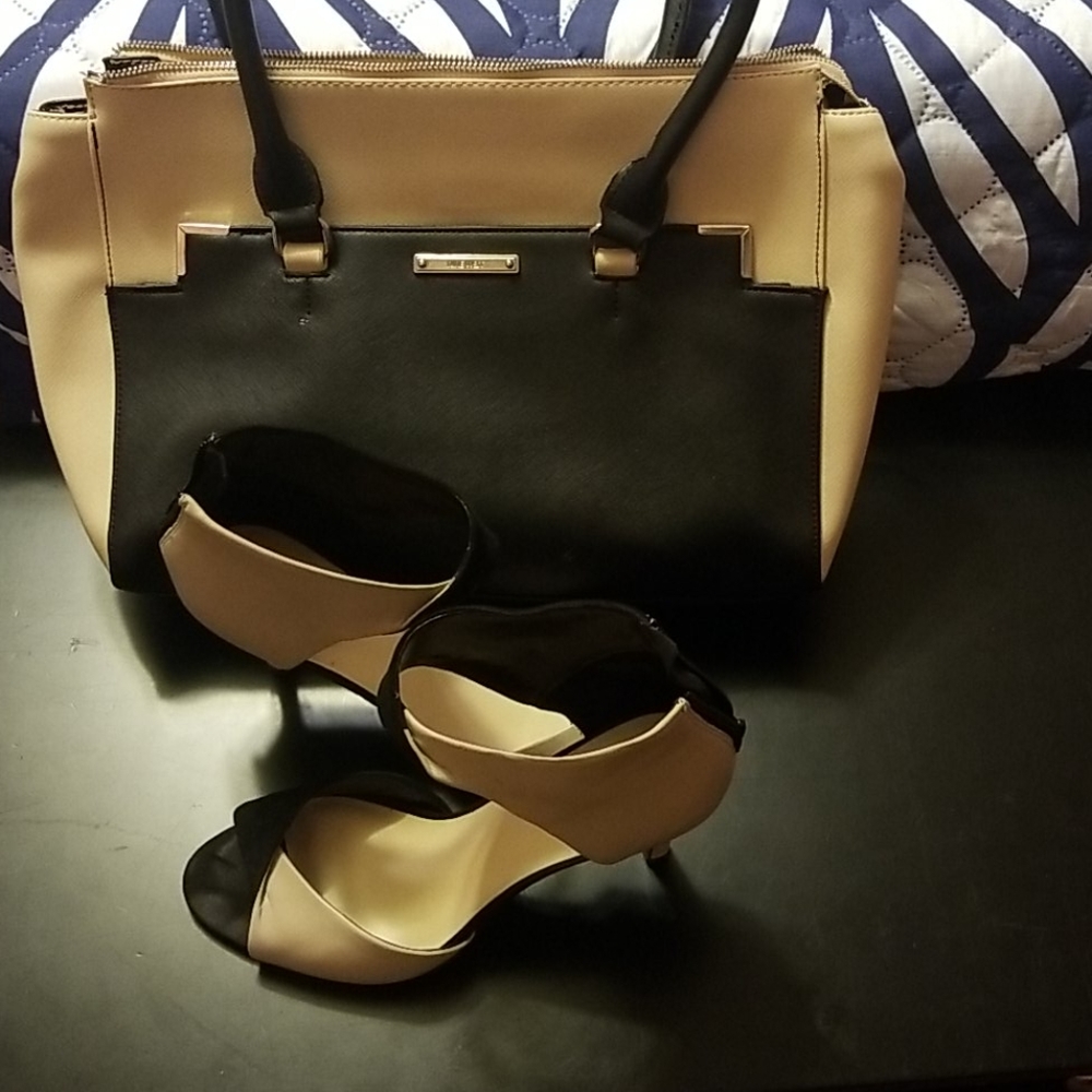 Heels and matching bag
